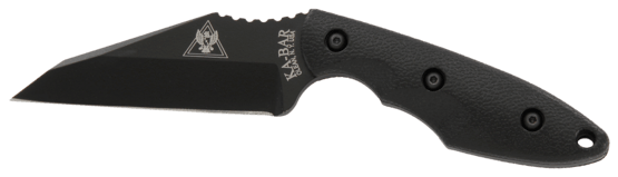 The KA-BAR TDI Hinderance Fixed Blade Knife features a modified Tanto shape with edge angles of twenty degrees and a cutting edge that's sharp.